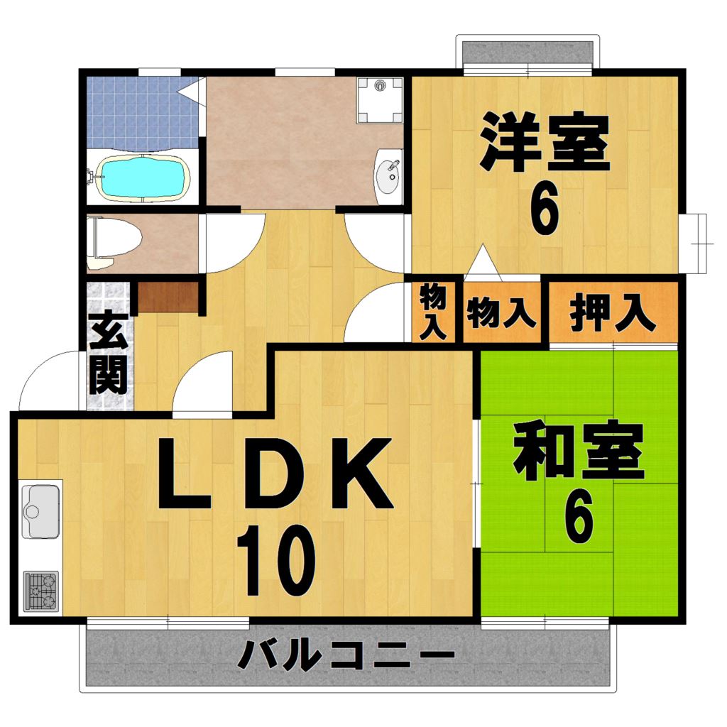 グリーンハイツ高塚Ｂ棟 間取り図