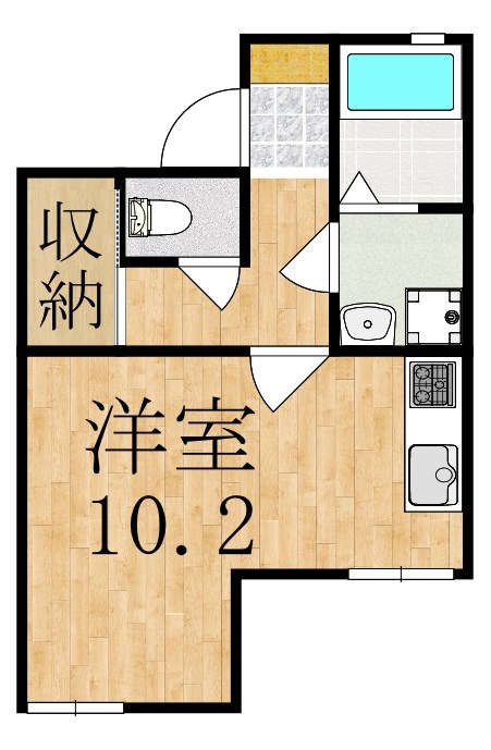 Chez Age 101号室 間取り
