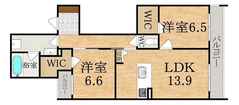 シャーメゾン ルクール 間取り図