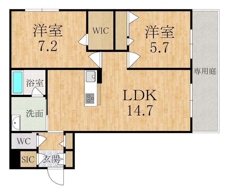 シャーメゾン ルクール 間取り図