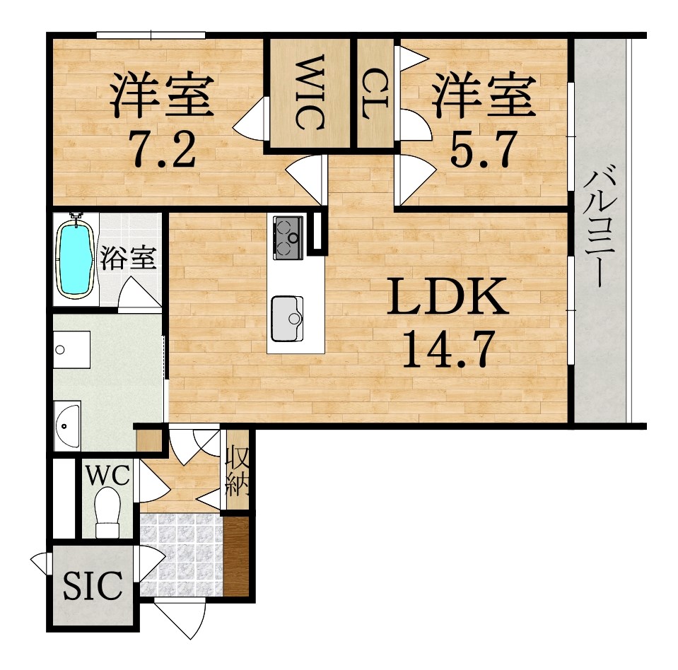 シャーメゾン ルクール 間取り図