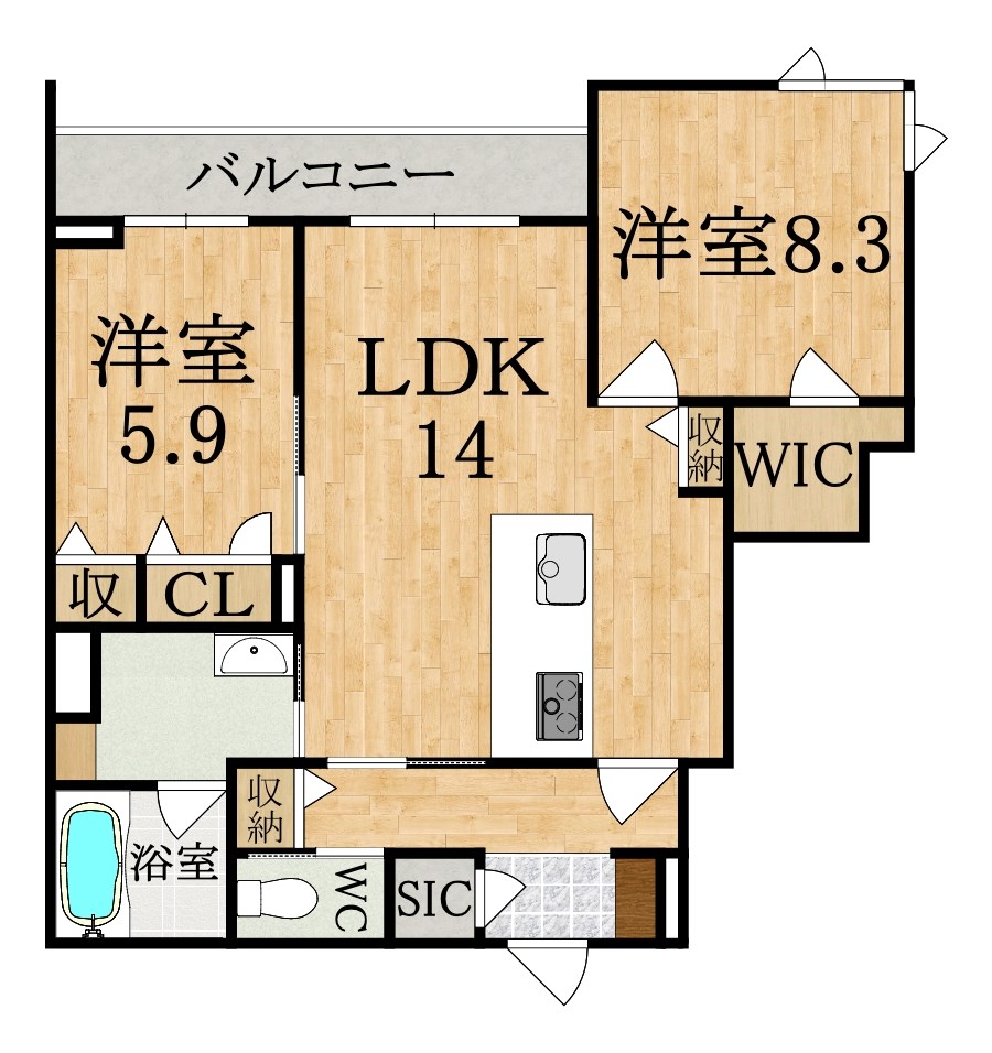 シャーメゾン ルクール 間取り図