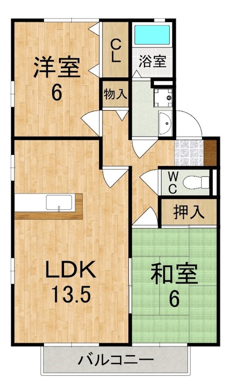 グリーンヴィレッジあいＣ棟 間取り図