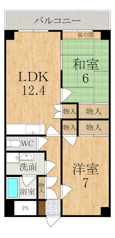 グラン・シャリオ二階堂 602号室 間取り