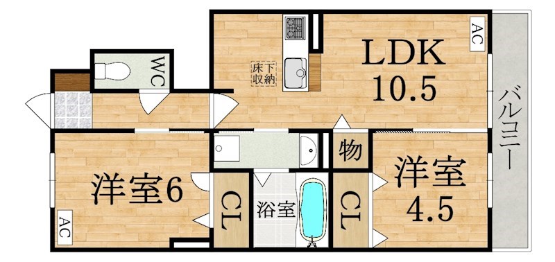 エスペランサ ミヤマ 102号室 間取り