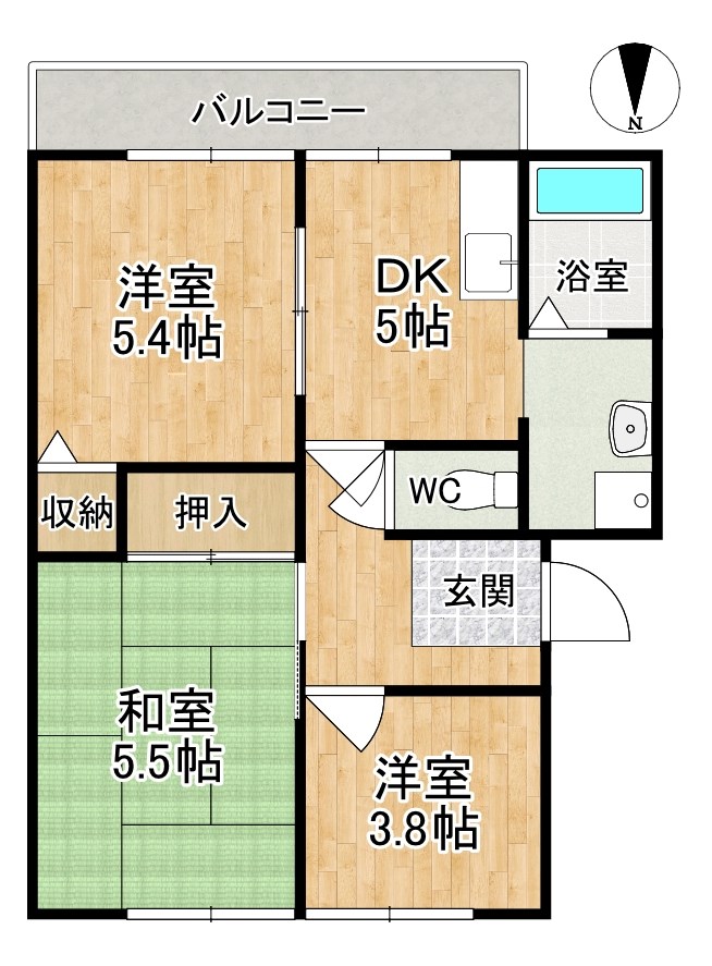 ブリーズ大安寺 間取り図