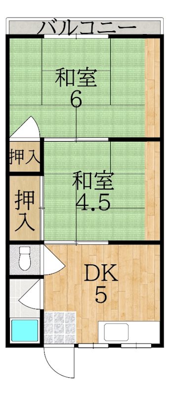 ハイツ葵 203号室 間取り