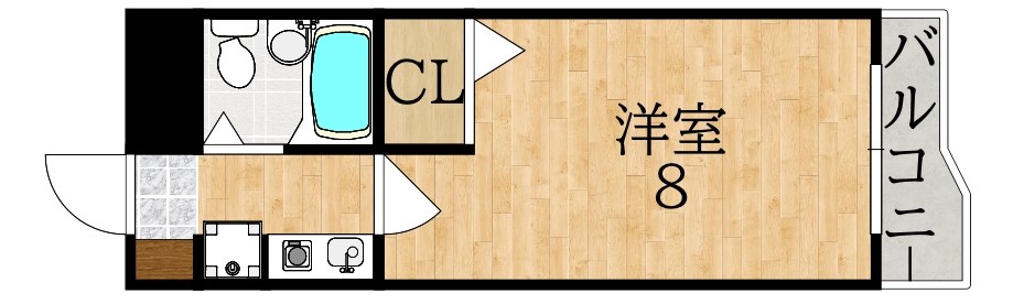 シティパレス富雄北 206号室 間取り