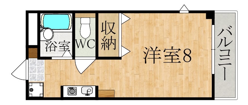 スタジオＭ 間取り図