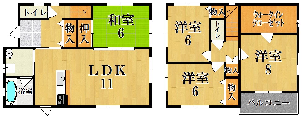 松田タウンハウスⅣ-5号  間取り図