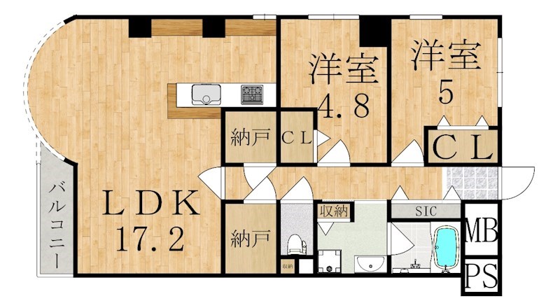 アントレいこま２ 704号室 間取り