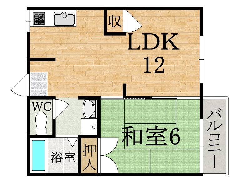 アネックス石川B棟 201号室 間取り