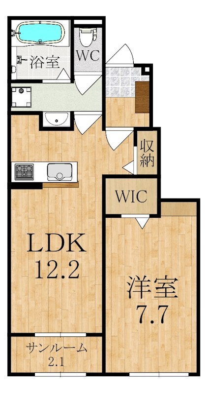 アストラル　ファインⅡ 103号室 間取り