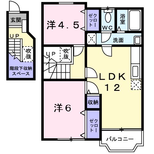 セゾン・イックス 202号室 間取り