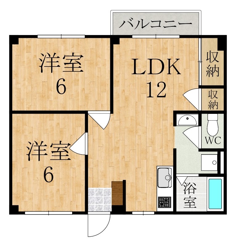 ファミリー曲川 間取り図