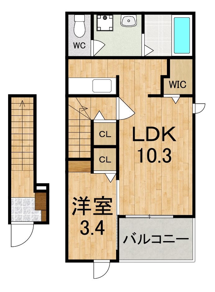 フィオーレ 202号室 間取り