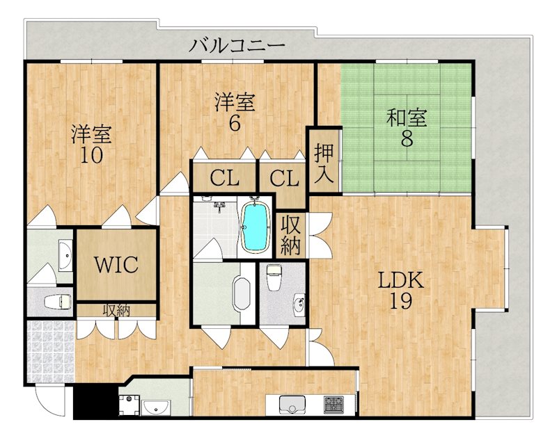 レフィナード帝塚山 間取り図