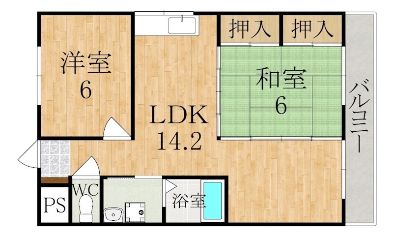 通眞ヨシエプラザ 間取り図