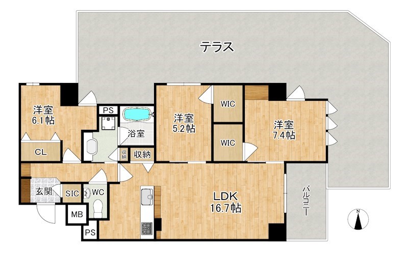 ラヴィーナ奈良 101号室 間取り