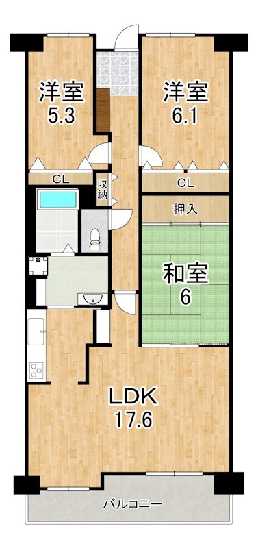 朝倉グリーンマンション 間取り図