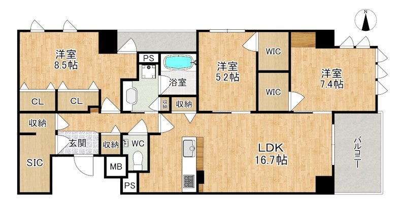 ラヴィーナ奈良 間取り図