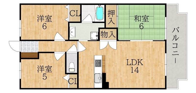 ベルあやめ池 間取り図