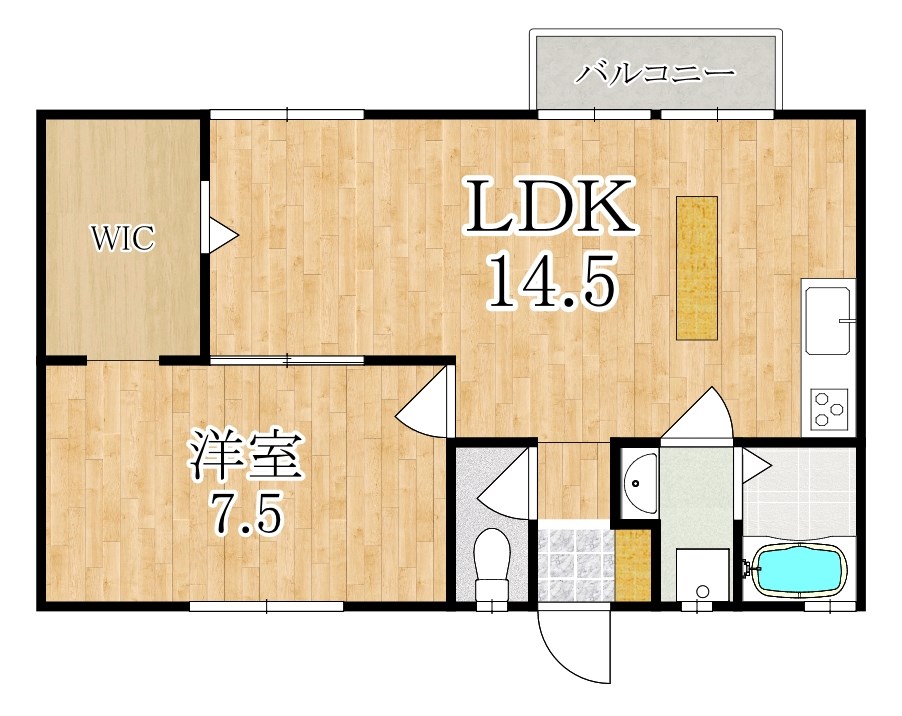 駒井ハイツ 203号室 間取り