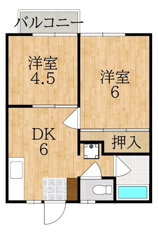 ラブリーハイツ 203号室 間取り