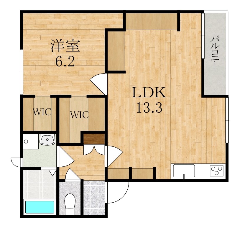 エルモンテ桜ヶ丘Ｂ 202号室 間取り