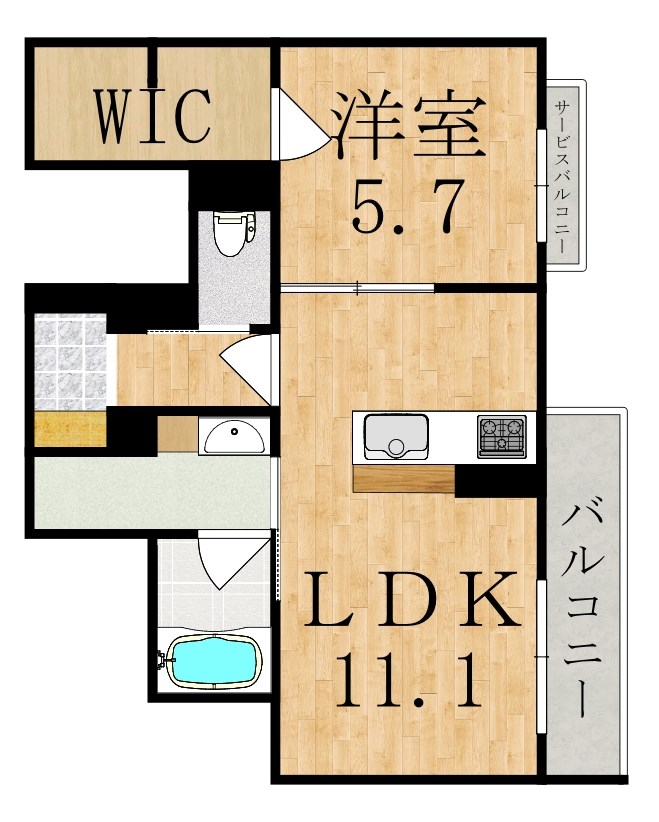 ShaMaison Alflat 302号室 間取り