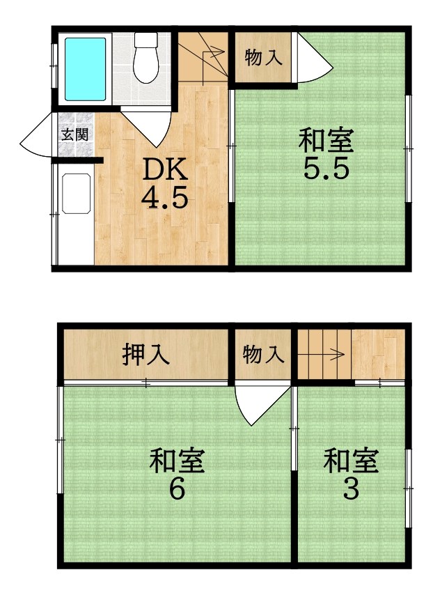 にしかわ住宅横借家 間取り