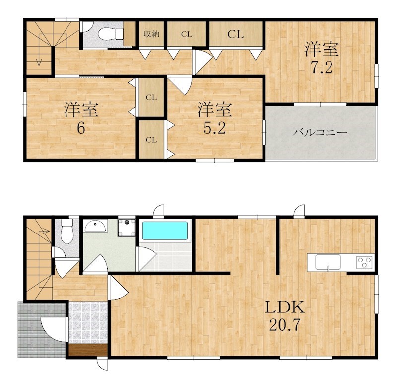 クレイドルガーデン木津川市木津第２８号 間取り