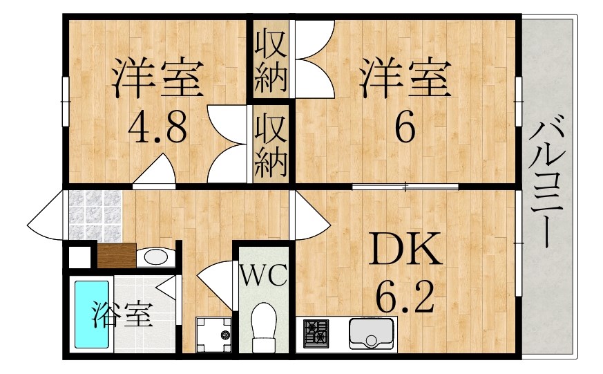 レオパレス浪漫 203号室 間取り