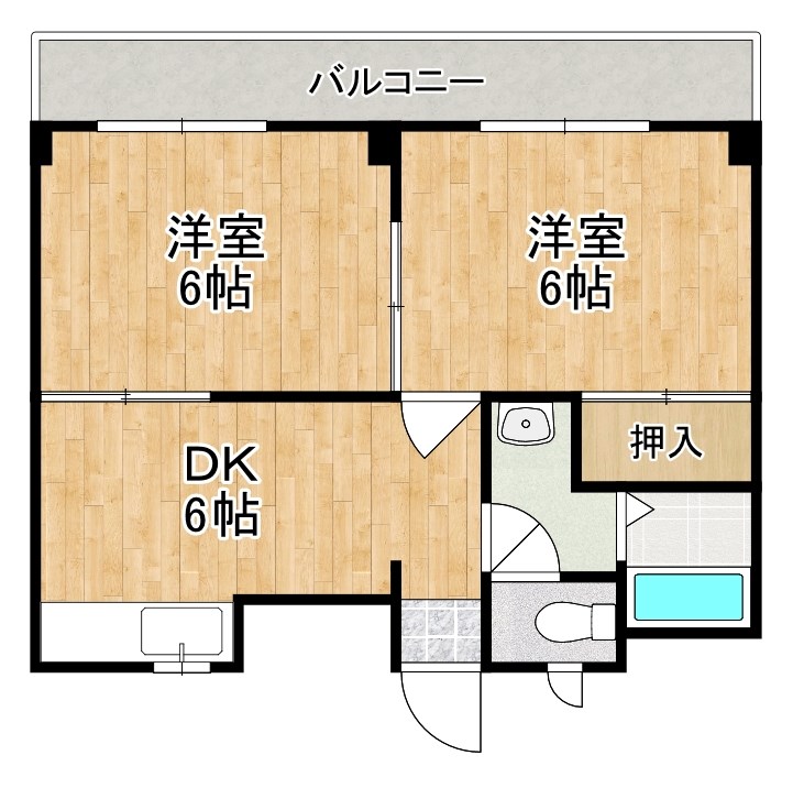 リバーサイド新大宮 106号室 間取り