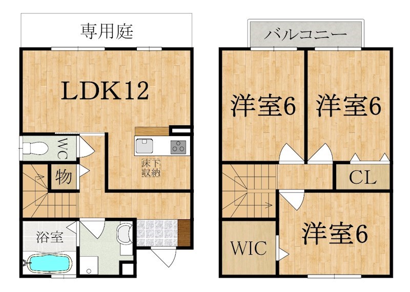 スパーダA・B棟 A3号室 間取り