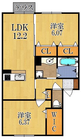 グリーンコートB 間取り図