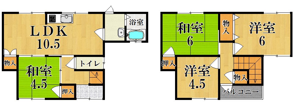 押熊町戸建 間取り