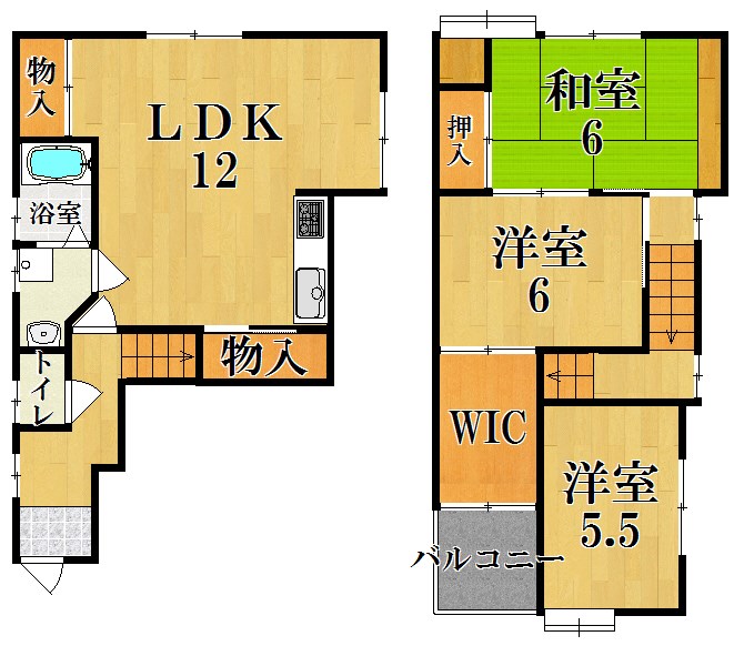 中山町戸建 間取り図