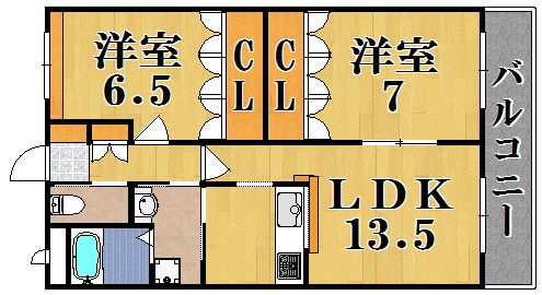 ＣａｓａＥ．Ｊ．Ｉ 302号室 間取り