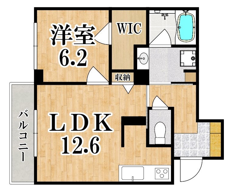 シャーメゾン五位堂 202号室 間取り