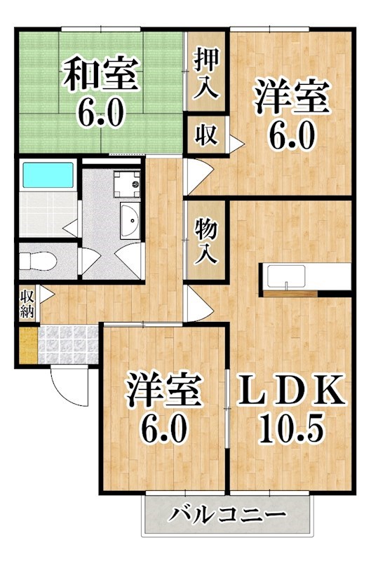 アドゥニスハイツＢ棟 間取り図