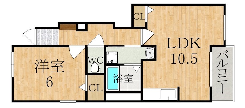エスメラルダ 106号室 間取り
