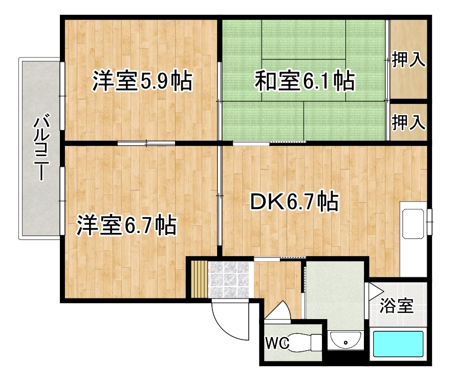 ベイサージュ神殿 間取り図