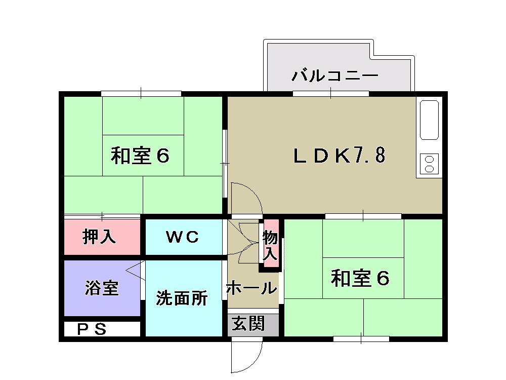 エクセルハイツＣ棟 間取り図