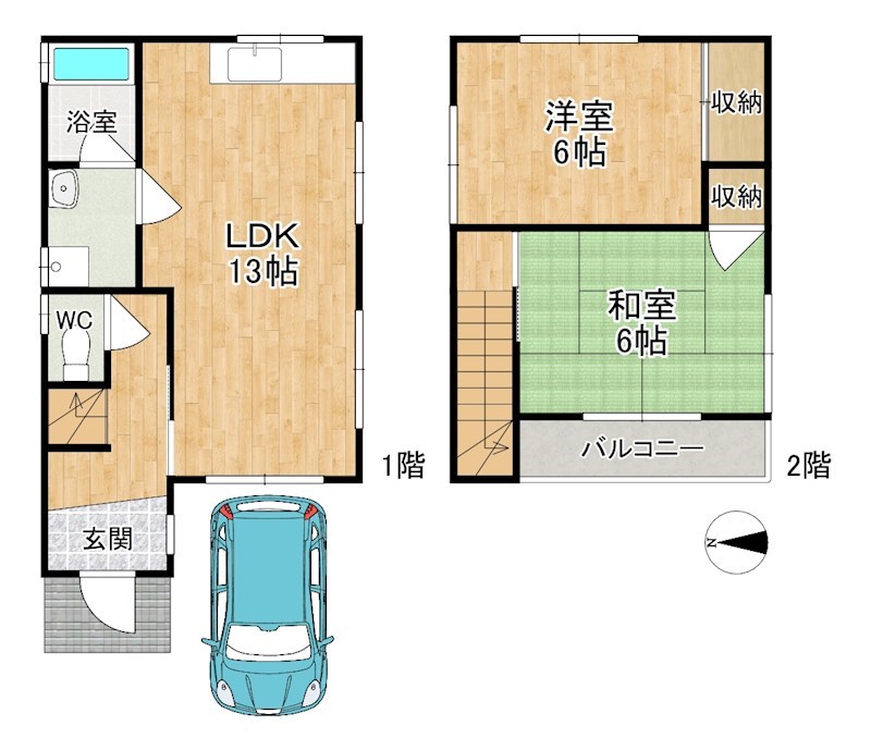 奈良市肘塚町　一戸建 間取り