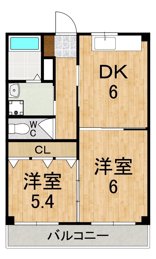 ツクモハイツ 105号室 間取り