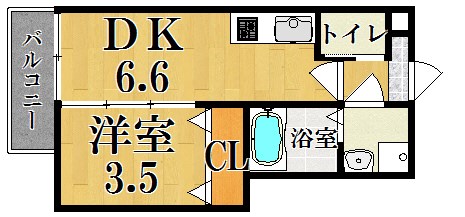 ジーメゾン西大寺赤田トリナーレ 303号室 間取り