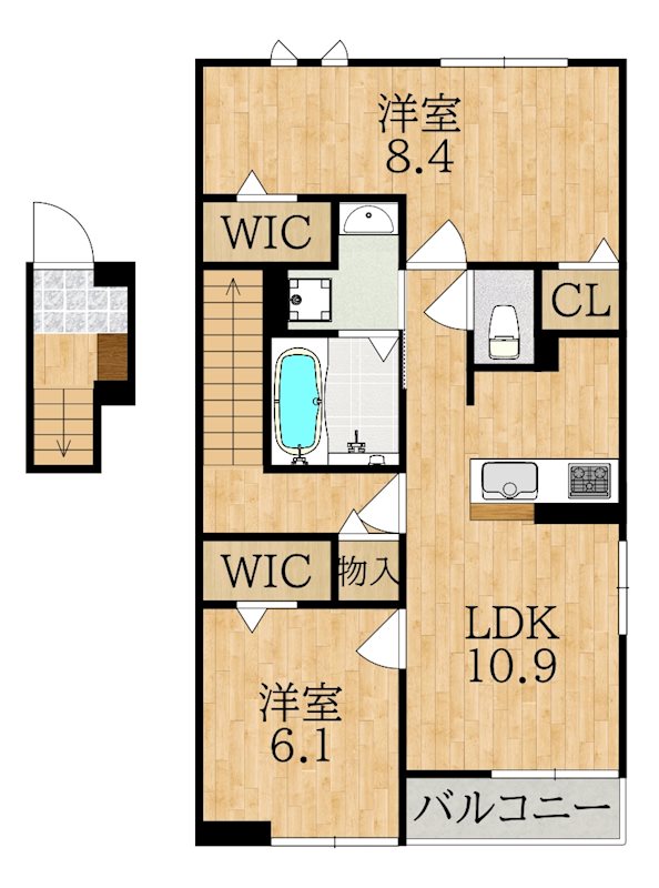 フォルシュⅡ 202号室 間取り