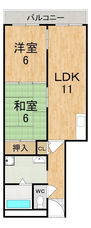 三郷駅前マンション 308号室 間取り