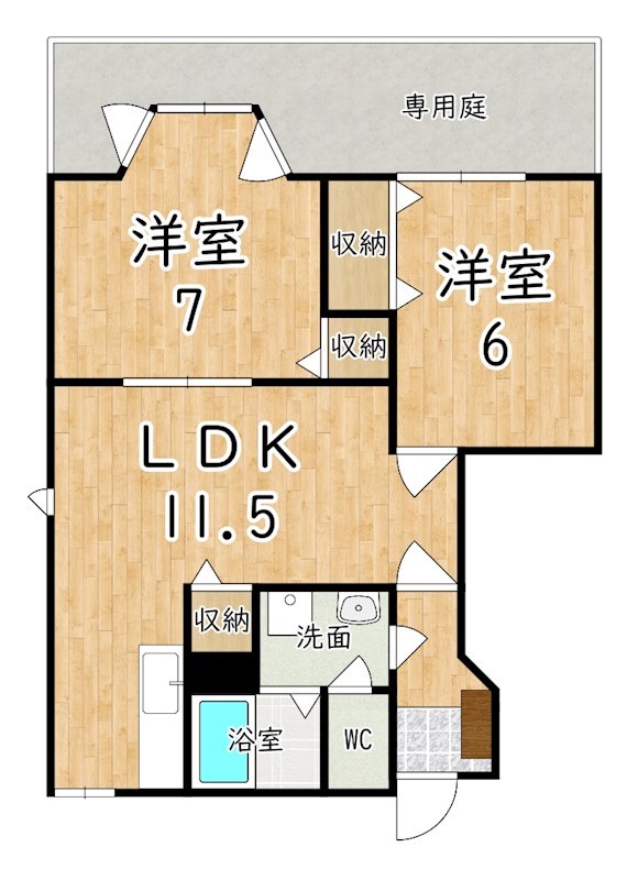 レスポワール　Ｃ 101号室 間取り